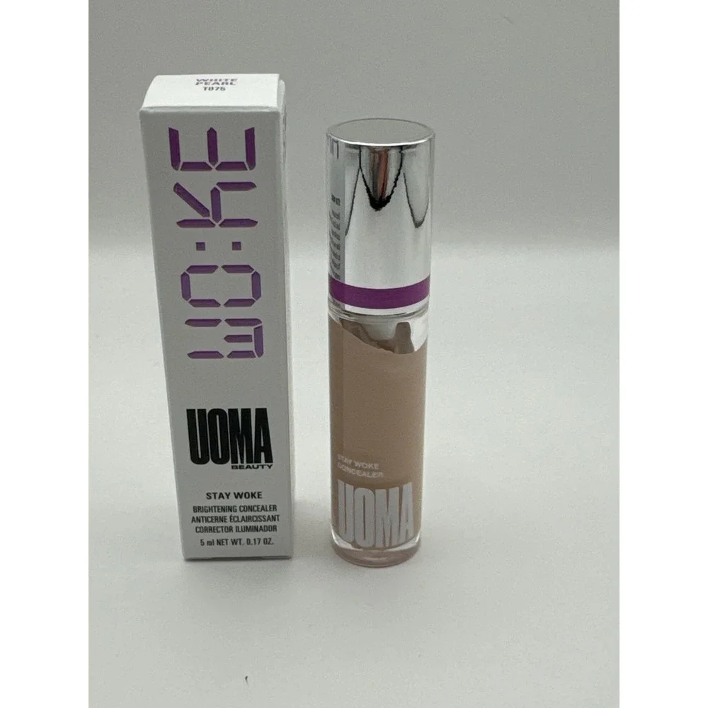 UOMA Beauty Stay Woke Brightening‎ Concealer White Pearl T075 5ml 0.17oz New Box